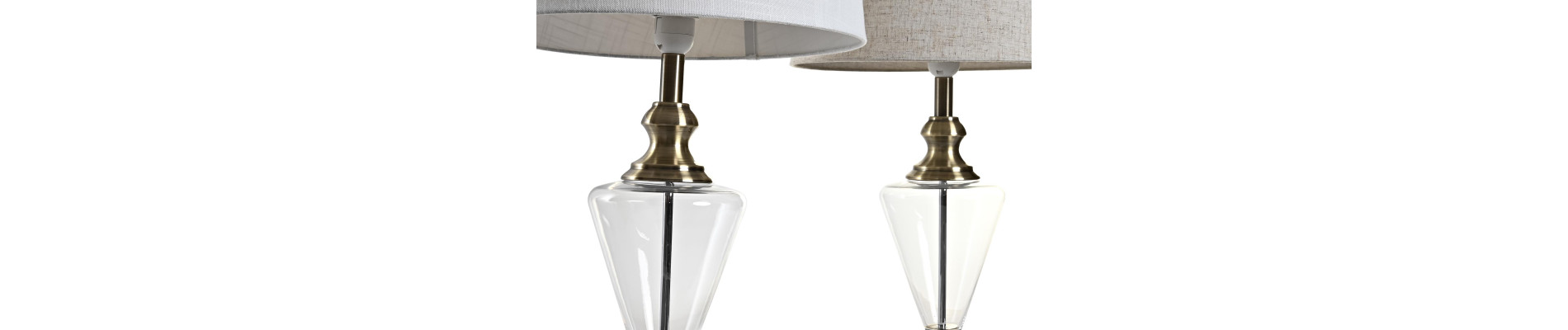 LAMPARA SOBREMESA CRISTAL METAL 35X35X69 2 SURT.