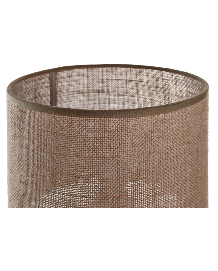 LAMPARA SOBREMESA METAL LINO 25X25X50 MARRON