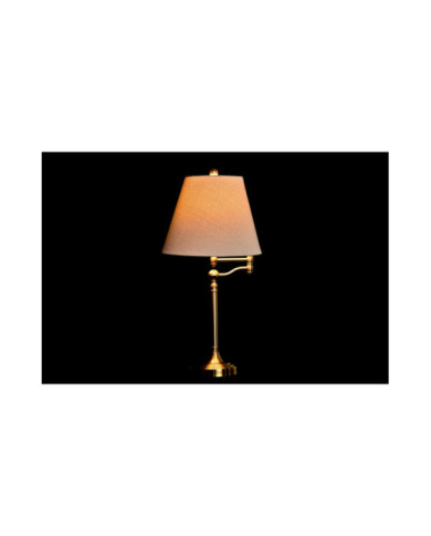 LAMPARA SOBREMESA METAL POLIESTER 36X36X76 BLANCO