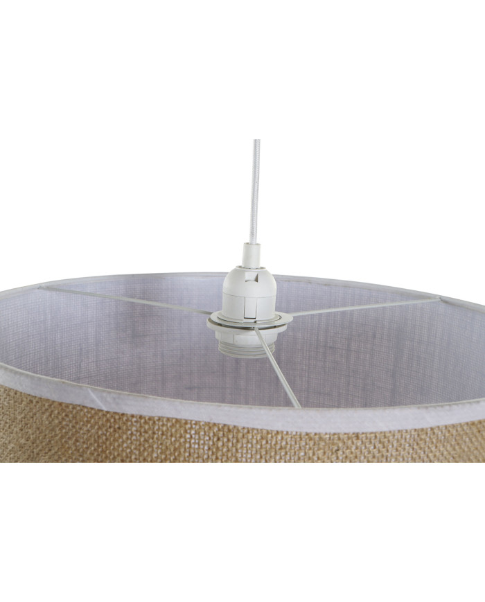 LAMPARA TECHO POLIESTER 40X40X32 NATURAL MARRON