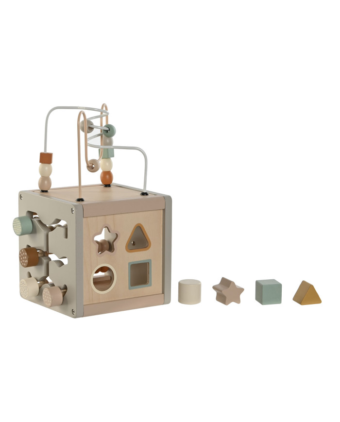 JUGUETE MADERA METAL 16,5X16,5X20 CUBO ACTIVIDADES