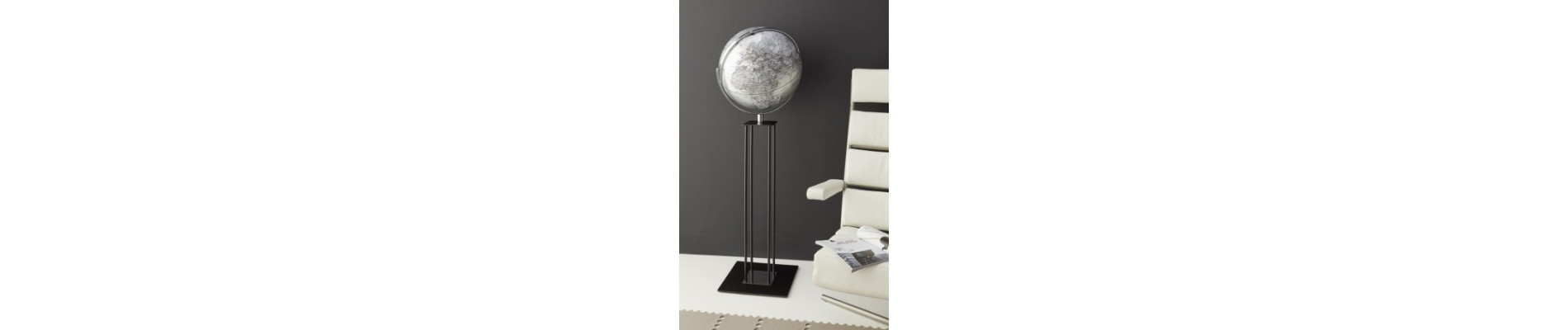 GLOBO DE PIE TERRESTRE EMFORM Ø 43 CMS. WORLDTROPHY SILVER NIGHT