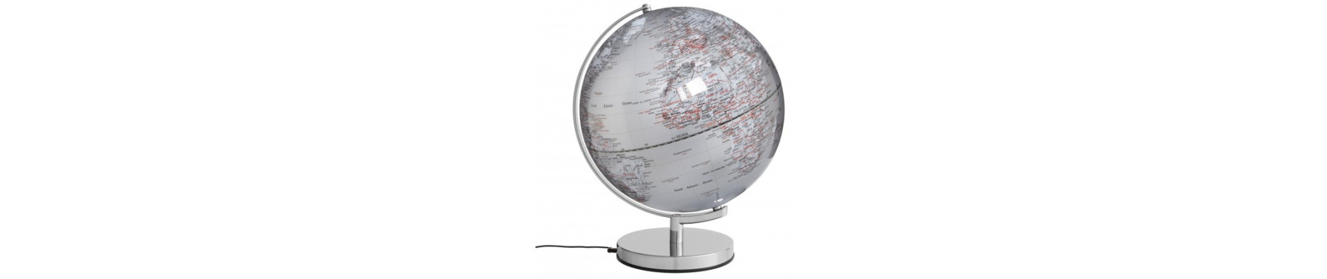 GLOBO TERRESTRE CON LUZ EMFORM Ø 30 CMS. STELLAR SILVER LIGHT