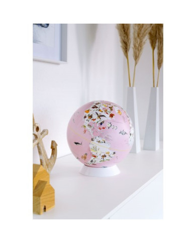 GLOBO TERRESTRE EMFORM Ø 25 CMS. WILDLIFE WORLD PINK
