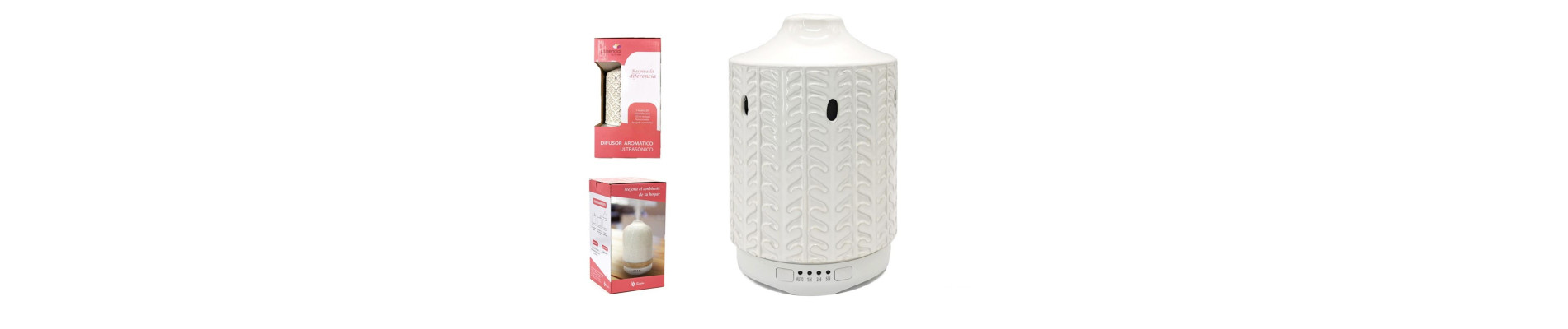 DIFUSOR AROMA LED 11,7X11,7X12 180 ML, HUMIDIFICAD