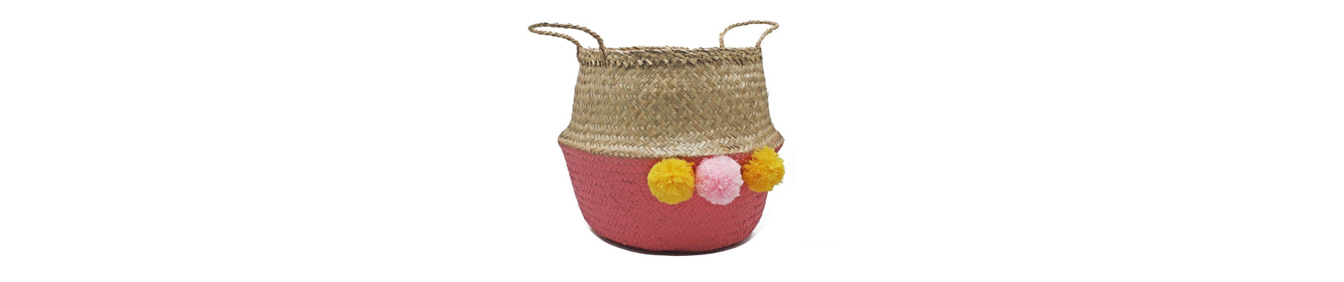 MACETERO CESTO POMPON 36X36