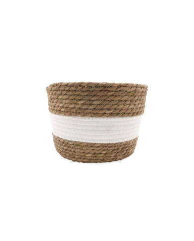 MACETERO CESTO BLANCO 27X18