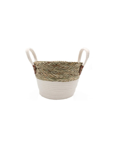 MACETERO CESTO BLANCO 26X27