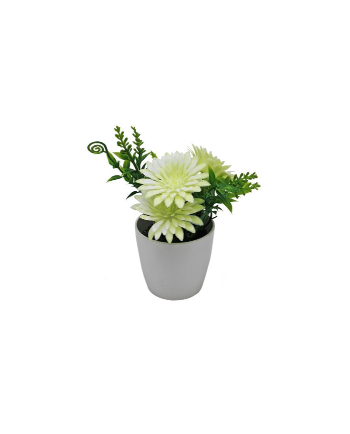 MACETA MARGARITAS BLANCAS DE 16CM