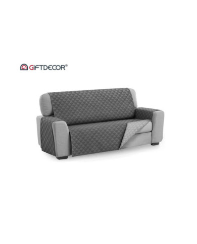 CUBRE SOFÁ ACOLCHADO 2 PLAZAS GRIS