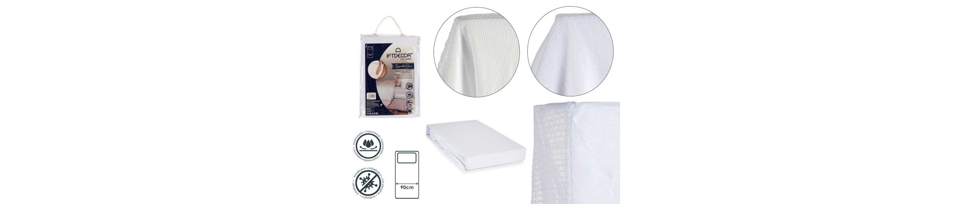 CUBRE COLCHON TNT CON GOMA BLANCO 150CM