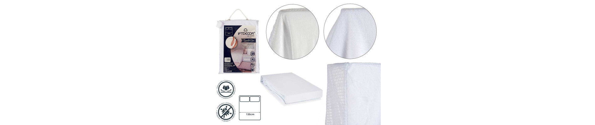 PROTECTOR COLCHON IMPERMEABLE CAMA 90CM