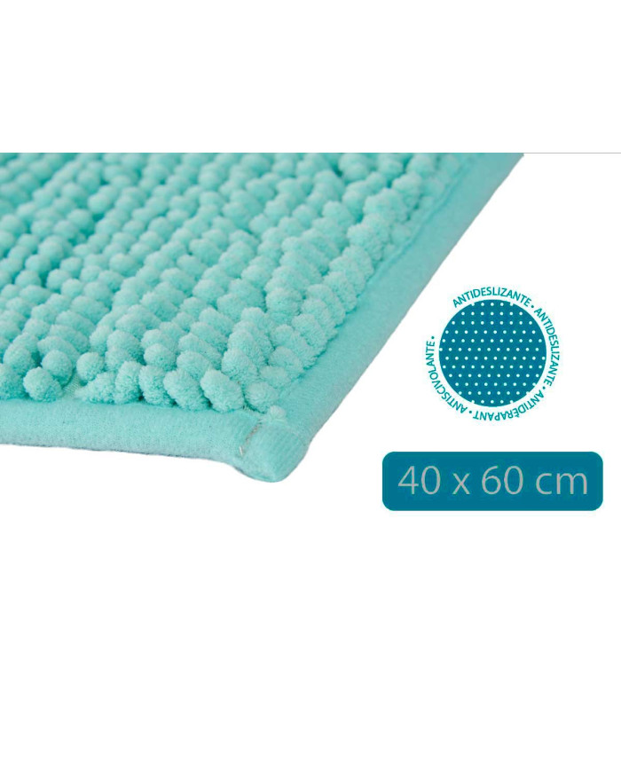 ALFOMBRA BAÑO JADE AZUL 40X60CM