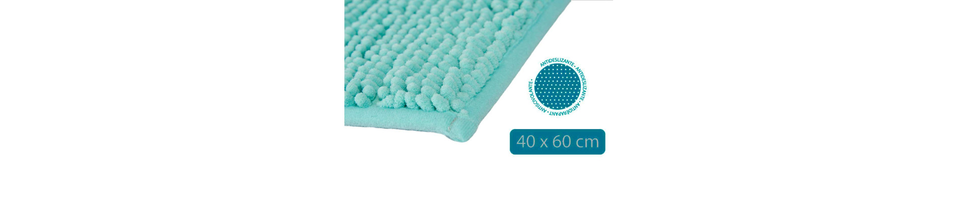 ALFOMBRA BAÑO JADE AZUL 40X60CM