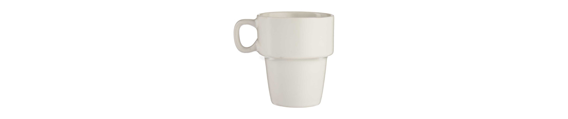 SET 6 TAZAS PORCELANA APILABLE BLANCO 36CL C SUPOR
