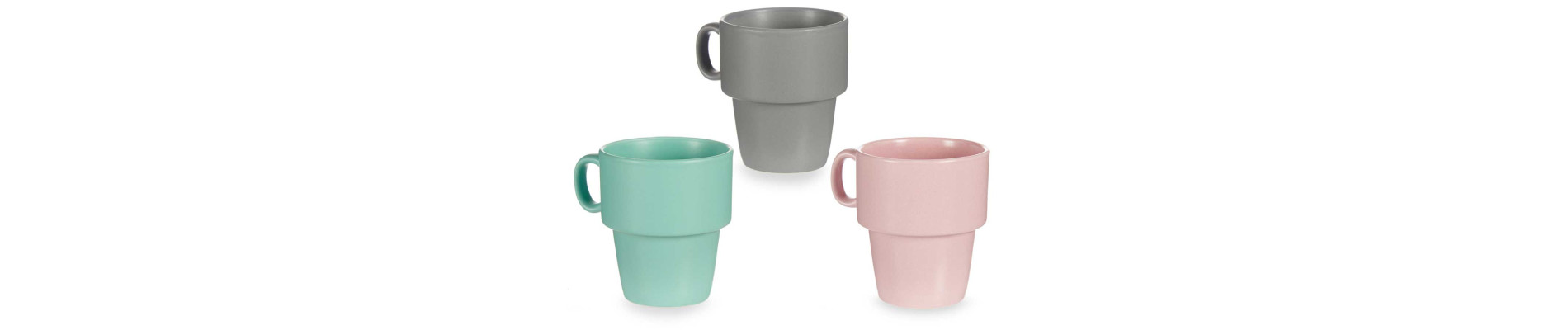 TAZA DESAYUNO PORCELANA APILABLE COLORES 36CL