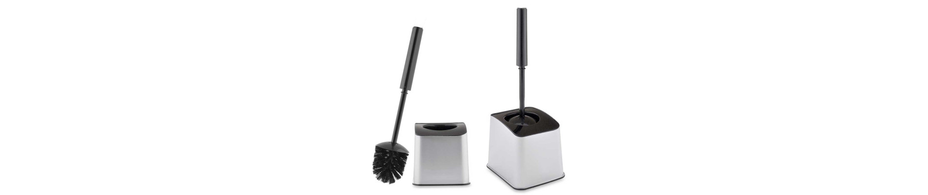 ESCOBILLERO RECTO CERRADO PLASTICO PLATEADO