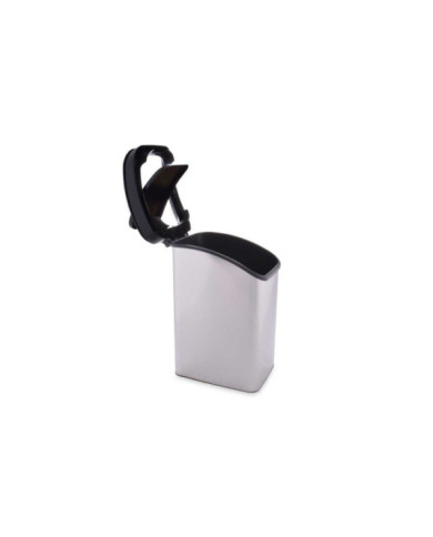 PAPELERA PLASTICO BASCULANTE PLATEADA 12L