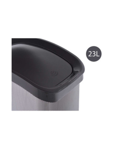 PAPELERA PLASTICO BASCULANTE FIBRA CARBONO 23L