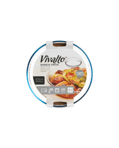 BANDEJA REDONDA OPTICA BOROSILICATO 32CM