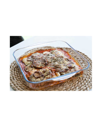 BANDEJA CUADRADA BOROSILICATO 26CM