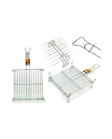 PARRILLA DOBLE ZINCADA 45 X 45 CM