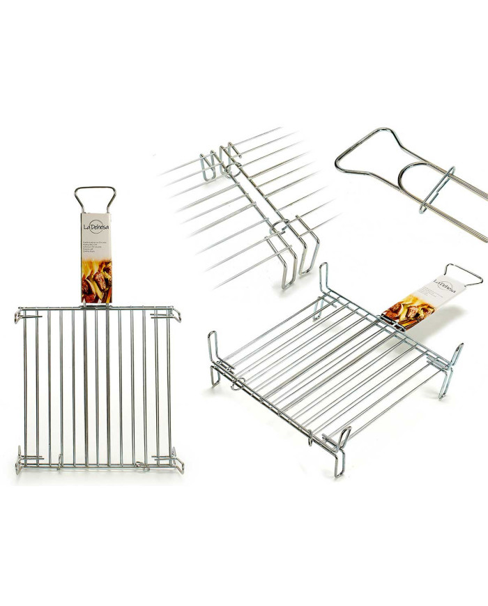 PARRILLA DOBLE ZINCADA 35 X 35 CM