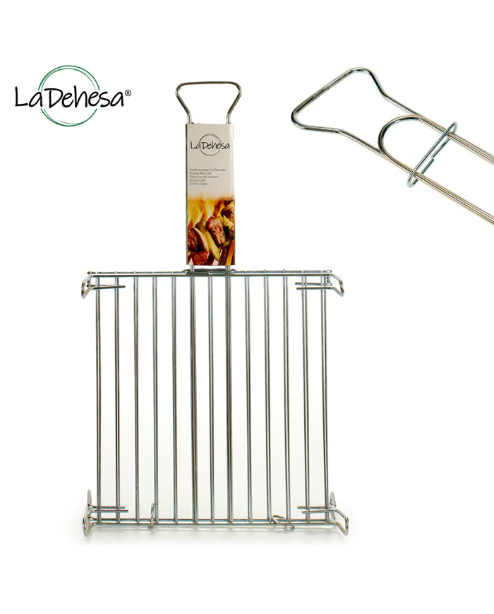 PARRILLA DOBLE ZINCADA 35 X 35 CM