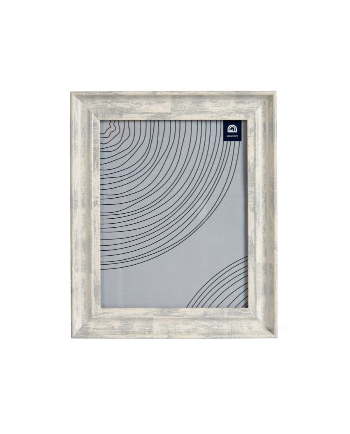 PORTAFOTOS EFECTO MADERA PLATA 20X25CM
