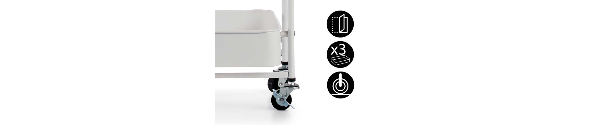 CARRO 3 ALTURAS PLEGABLE BLANCO