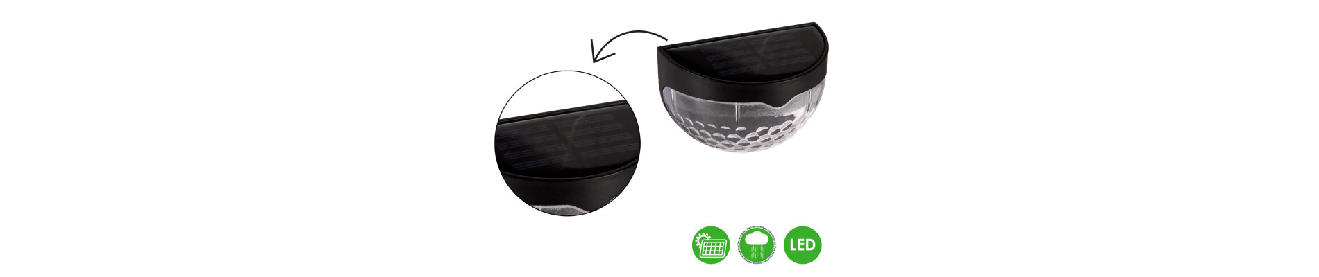SET LUZ SOLAR EXTERIOR PARED LUZ FRIA