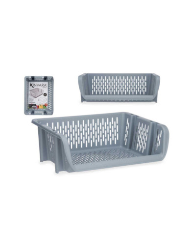 VERDULERO APILABLE GRIS