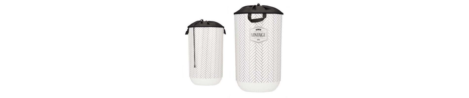 PONGOTODO PLASTICO 40L CON CIERRE TELA LAUNDRY