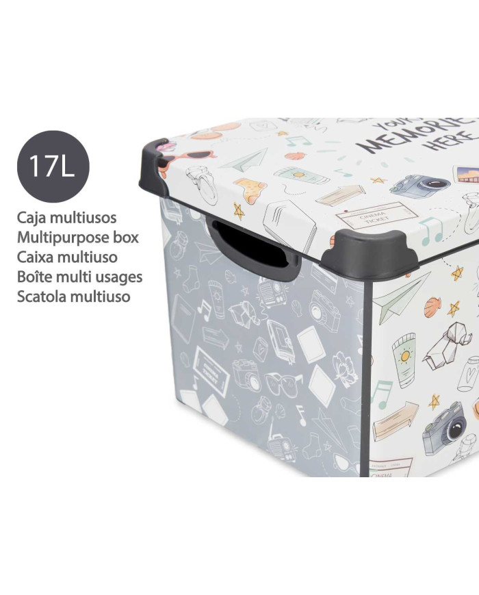 CAJA PLASTICO 17L MEMORIES CON ASA