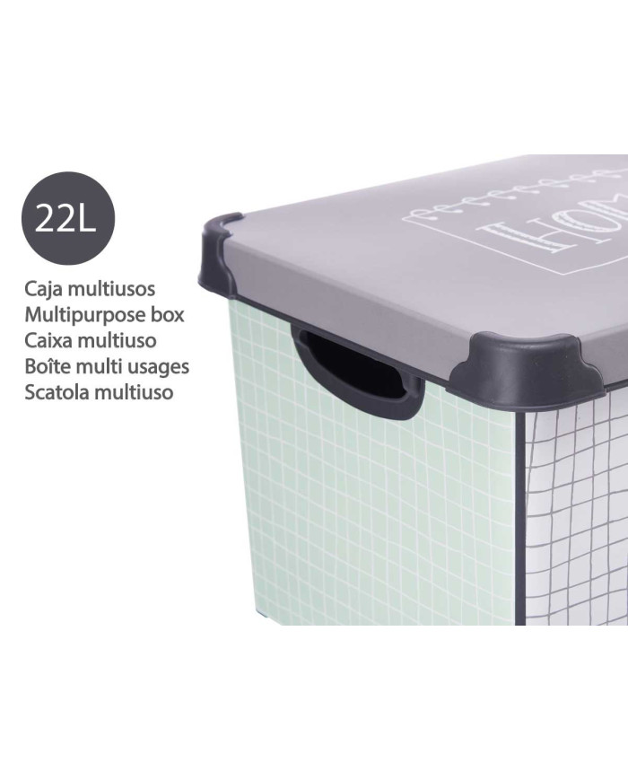 CAJA PLASTICO 22L HOME CON ASA