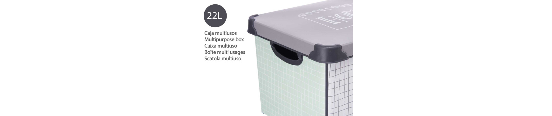CAJA PLASTICO 22L HOME CON ASA