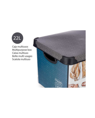 CAJA PLASTICO 22L VINTAGE CON ASA