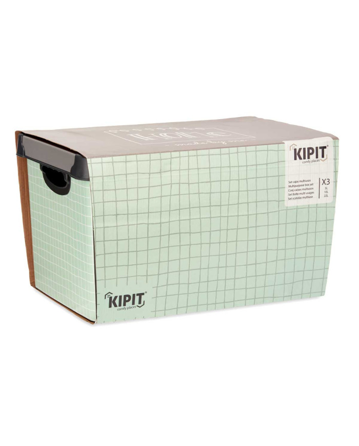 SET 3 PZS CAJAS PLASTICO HOME