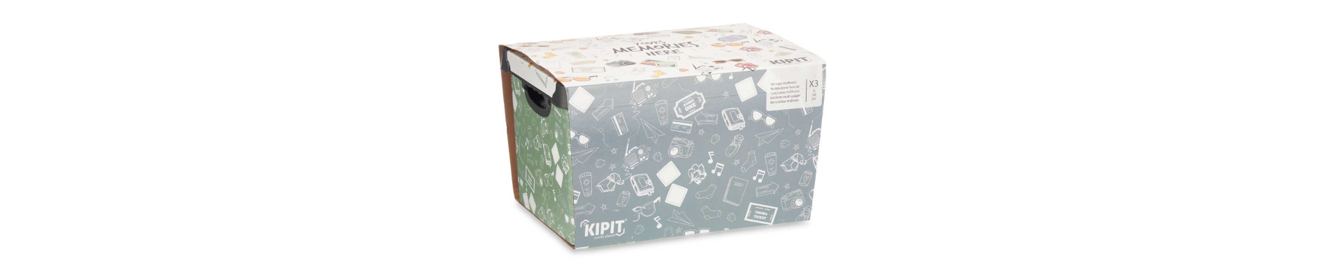 SET 3 PZS CAJAS PLASTICO MEMORIES