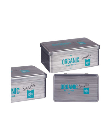 BOTE HOJALATA REGTANGULAR ORGANIC SNACKS