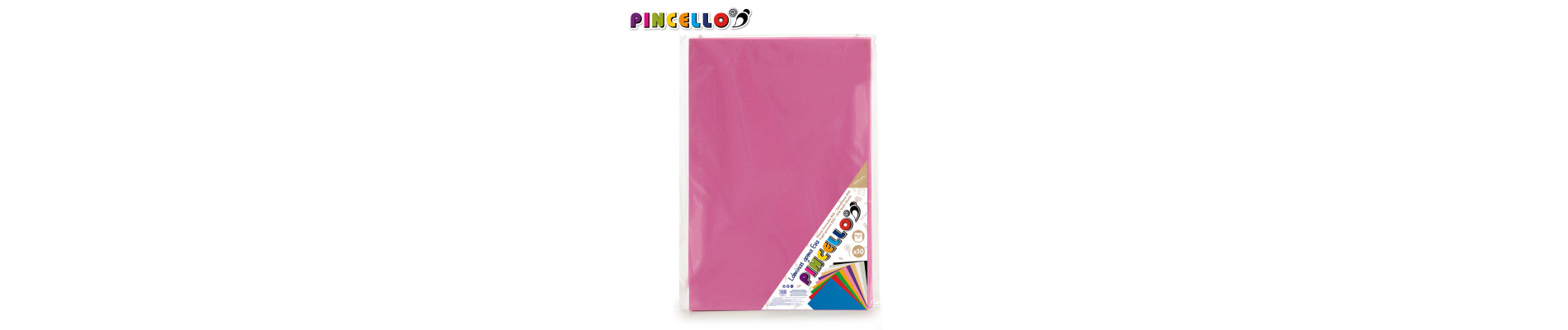 JUEGO 10 LAMINAS GOMA EVA ROSA 45X65CM