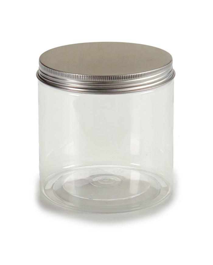 BOTE PLASTICO TAPA ALUMINIO 10X10CM 600ML