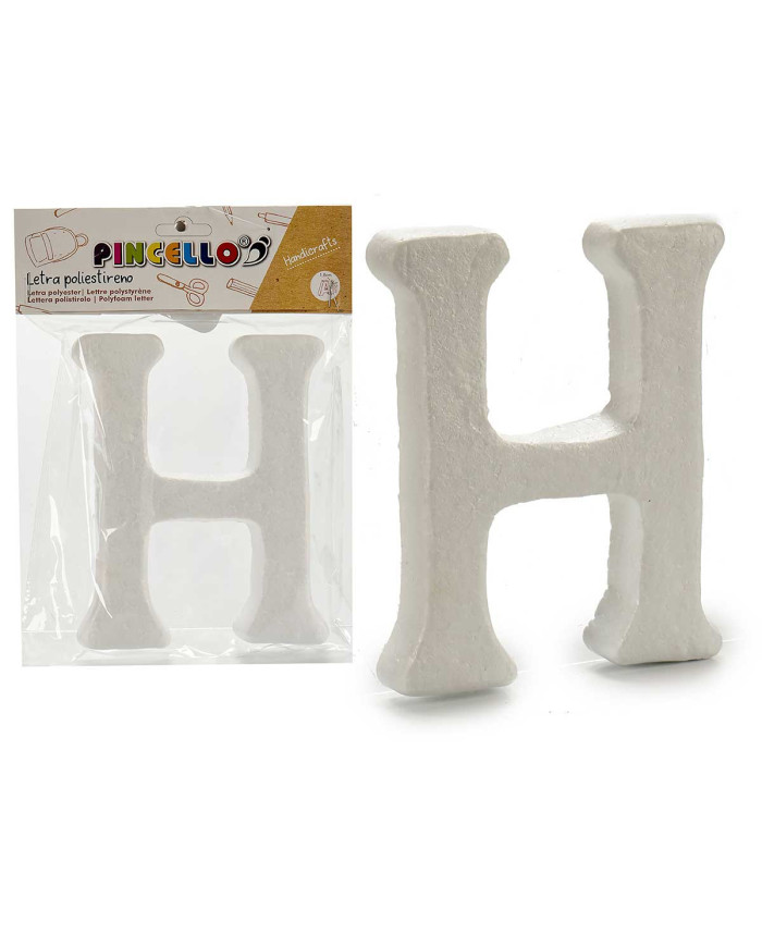 LETRA H POLIESTIRENO 13,5X15CM