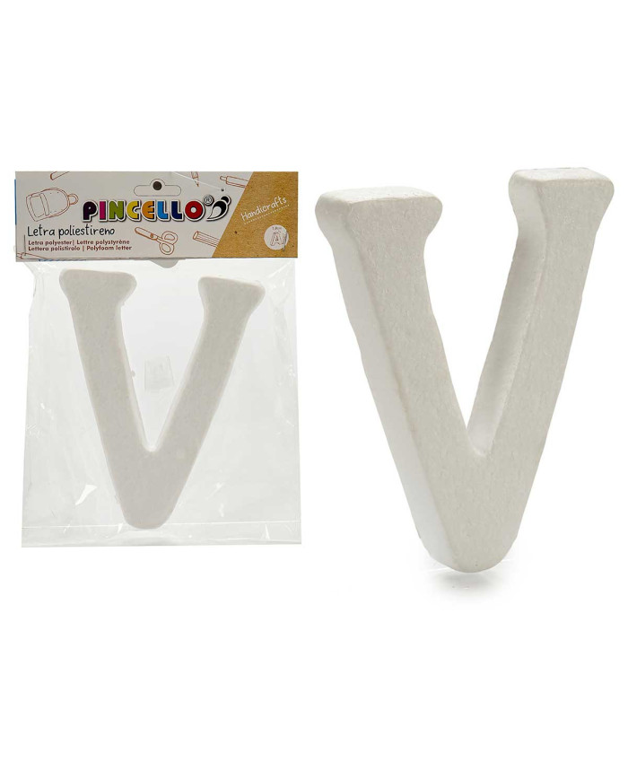LETRA V POLIESTIRENO 13,5X15CM