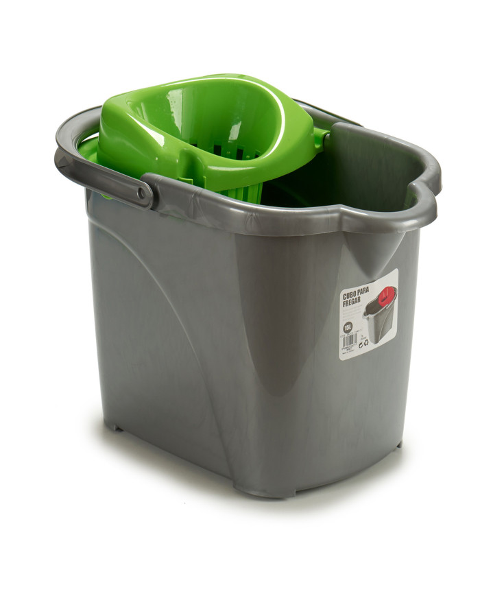 CUBO FREGONA PLAST RUEDAS VERDE AZUL S2