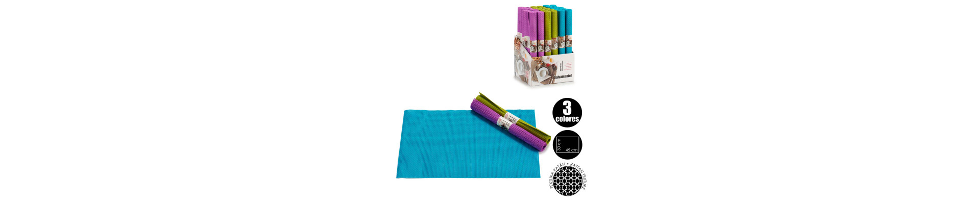 SALVAMANTEL 30X45 RATAN SURT 3 COL VIVOS