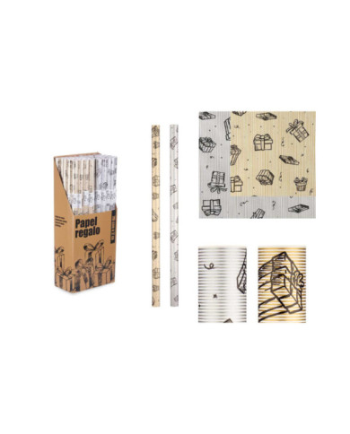 ROLLO PAPEL REGALO 70X200 REGALOS SURT2