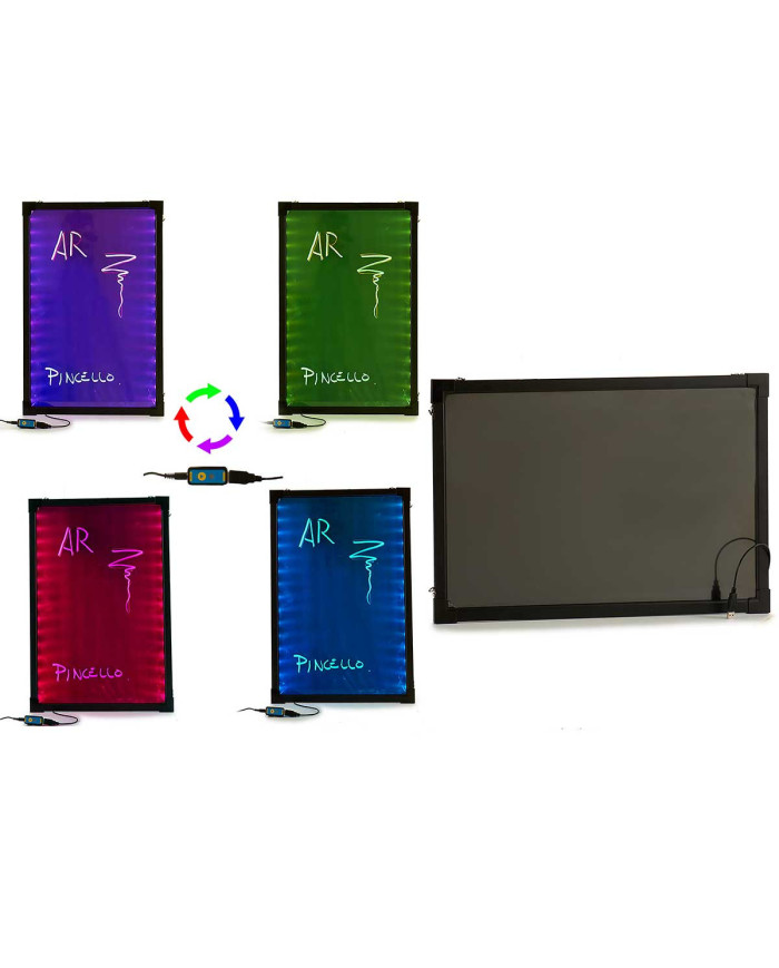PIZARRA LUMINOSA LED NEGRA COLGAR 40X60