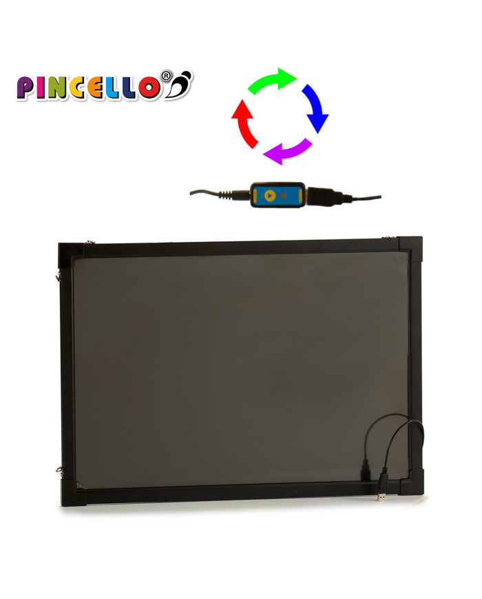 PIZARRA LUMINOSA LED NEGRA COLGAR 40X60