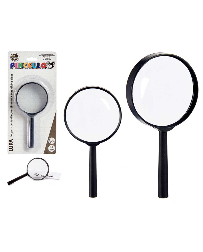 LUPA VIDRIO CON MANGO NEGRO DIAM 6CM